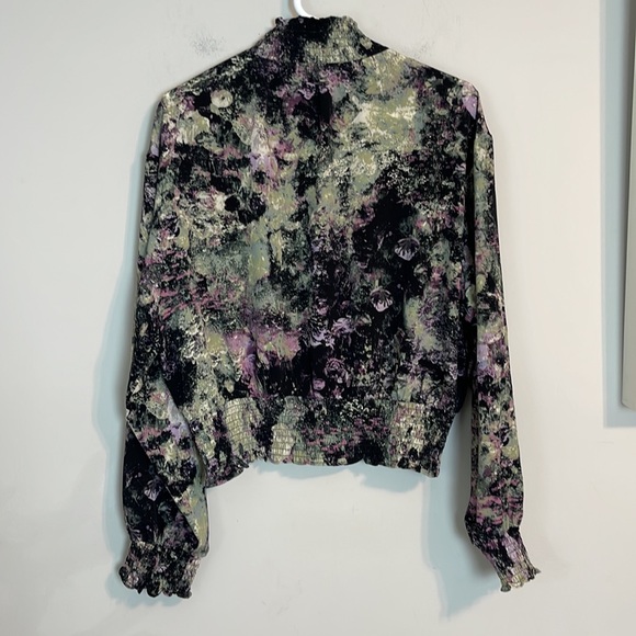 Monkl pull over floral abstract blouse - Picture 5 of 10